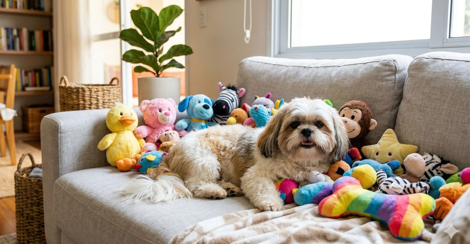 Shih Tzu em sala de estar