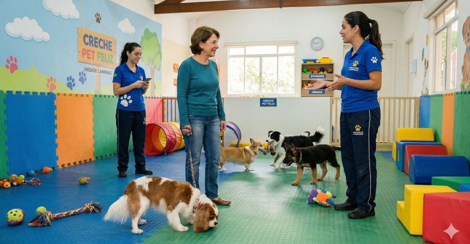 visita a creche para cachorro