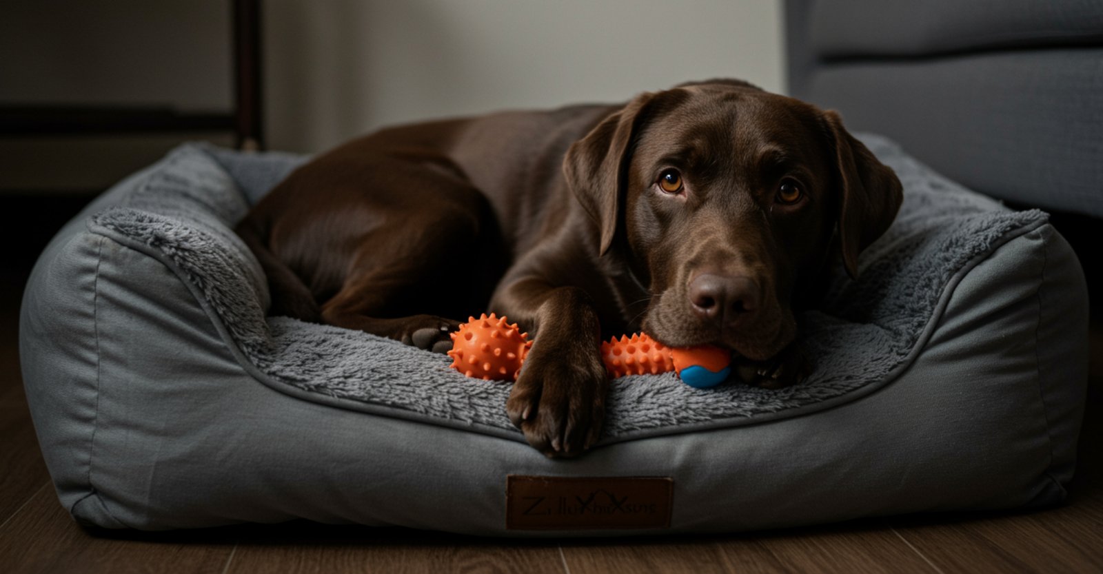Cão calmo e tranquilo após treinamento comportamento
