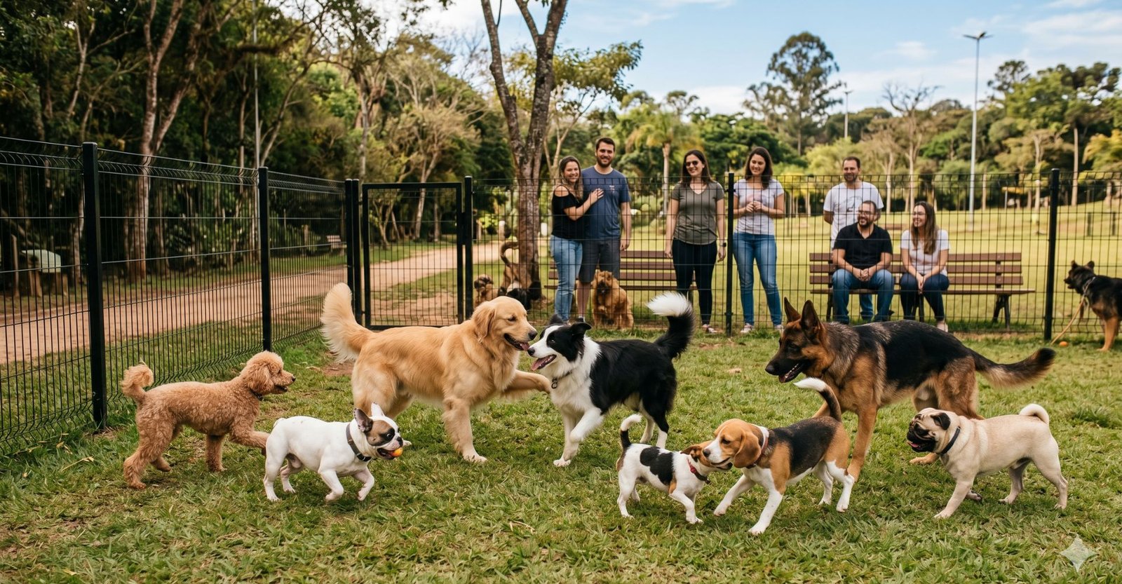 Socialização de cães em treinamento