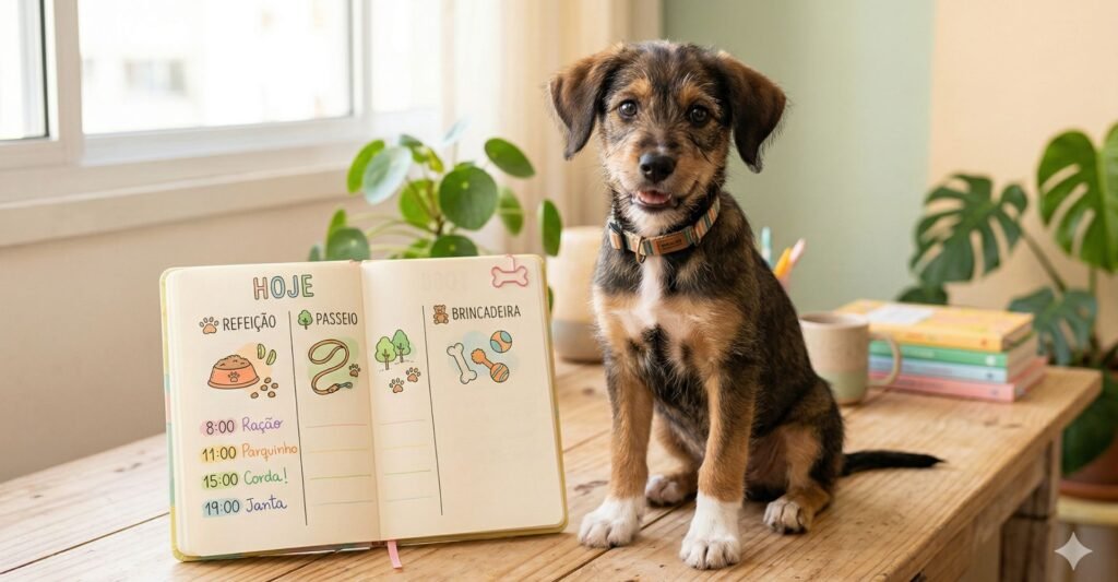 Filhote vira-lata rotina pets iniciantes capa blog