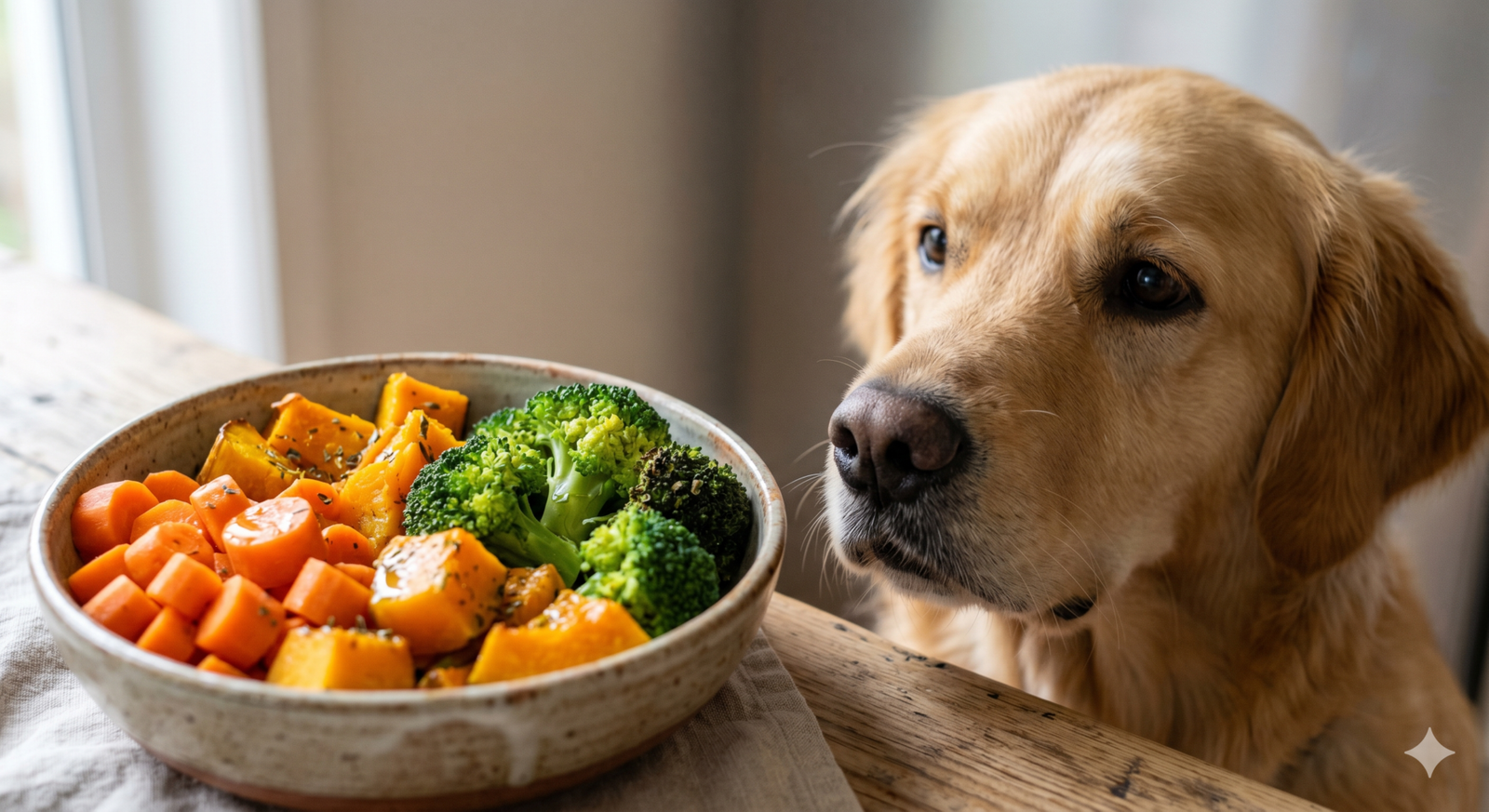 Tigela de legumes saudáveis para cães
