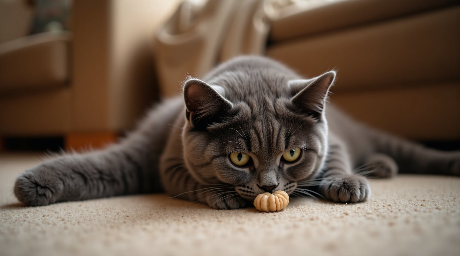 Descubra o Remédio Caseiro que Pode Salvar Seu Gato 4 Gato seguro brincando dentro de casa