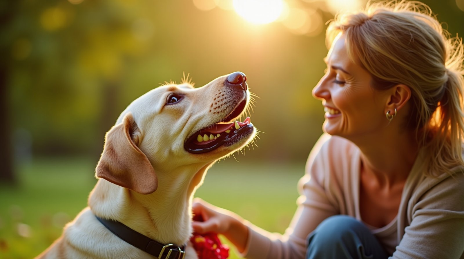 A Chave da Vitalidade: Vitaminas Essenciais Para Seu Cachorro Idoso Viver Melhor Hoje 1 A heartwarming and vibrant scene featuring a happy healthy senior Labrador Retr 1778777812