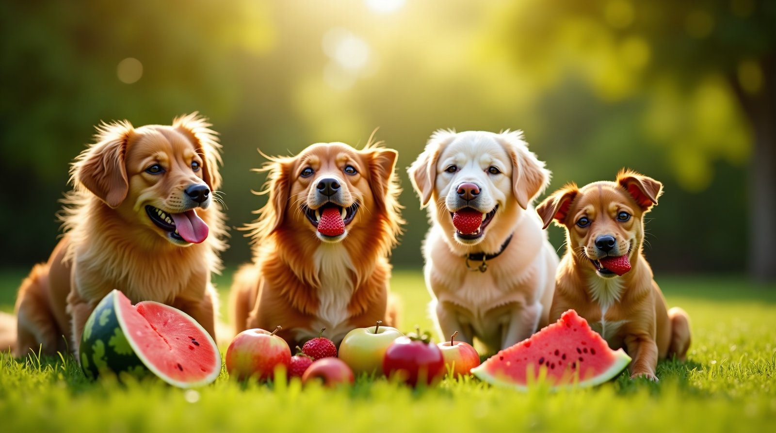 Por que a Maçã Pode Ser o Próximo Superalimento do Seu Cachorro 4 Cães comendo frutas