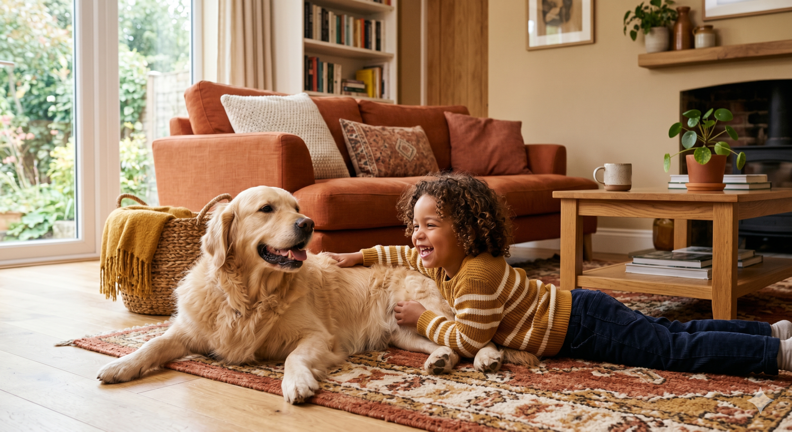 Descubra se ter um pet em casa transforma sua vida para melhor 3 Criança e cachorro em ambiente doméstico