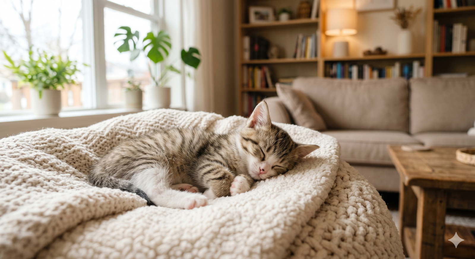 Nova Versão: Transforme a Rotina do Seu Gato com Cuidados Iniciais Perfeitos 2 Gatinho bebezinho dormindo em ambiente aconchegante