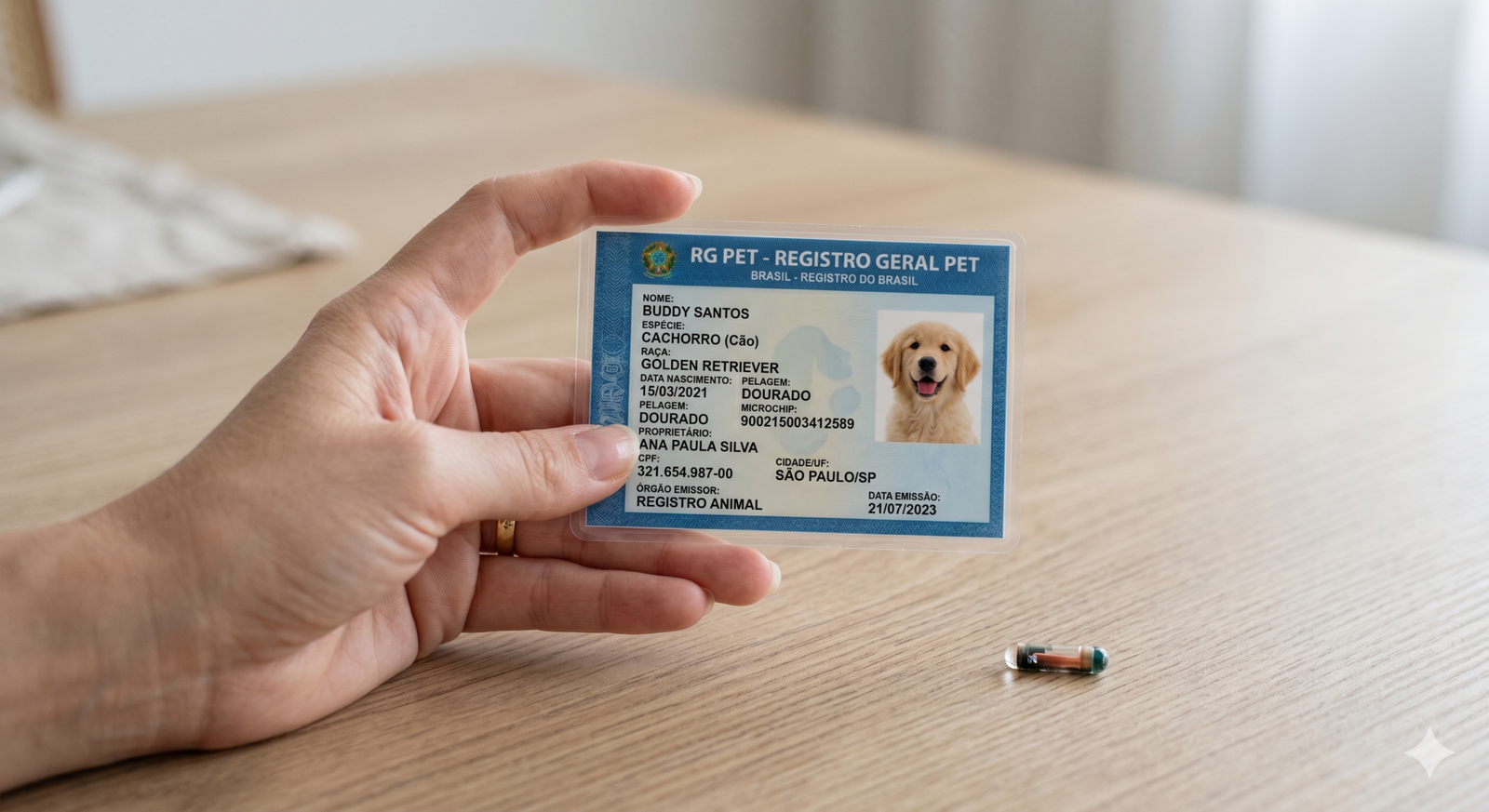 Prepare-se: Tudo o que você precisa saber antes de adotar um pet 4 RG Pet e microchip em destaque