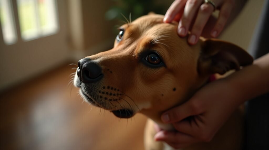Por que o 'Caso do Cachorro Orelha' é Tão Importante? A Nova Perspectiva! 2 Mão acariciando cachorro resgatado, simbolizando a importância do numero de resgate de animais 156 e a luta contra maus tratos aos animais 181