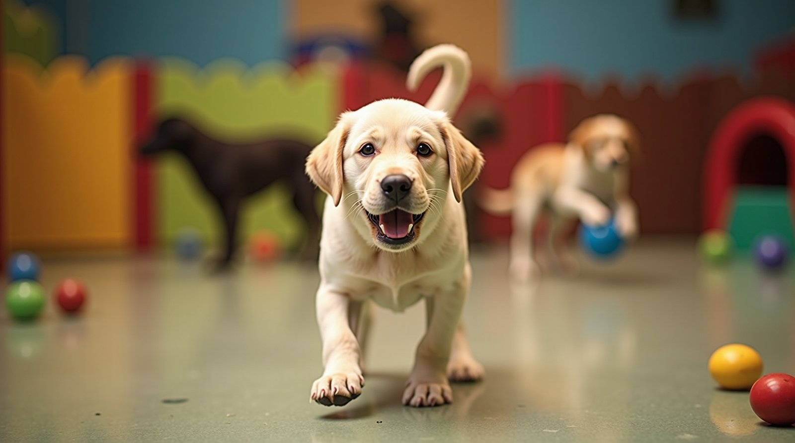Por Que as Escolinhas para Cachorros Estão em Alta em 2026 2 Cães brincando em creche