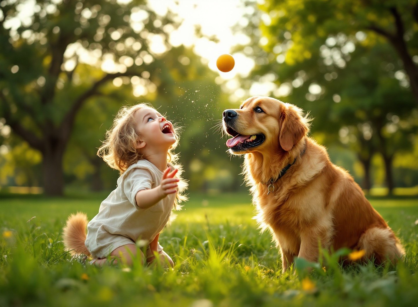 Prevenir Doenças em Animais: O Guia Definitivo que Todo Tutor Deveria Conhecer Agora 3 criança e cachorro brincando no parque durante exercício físico e enriquecimento mental