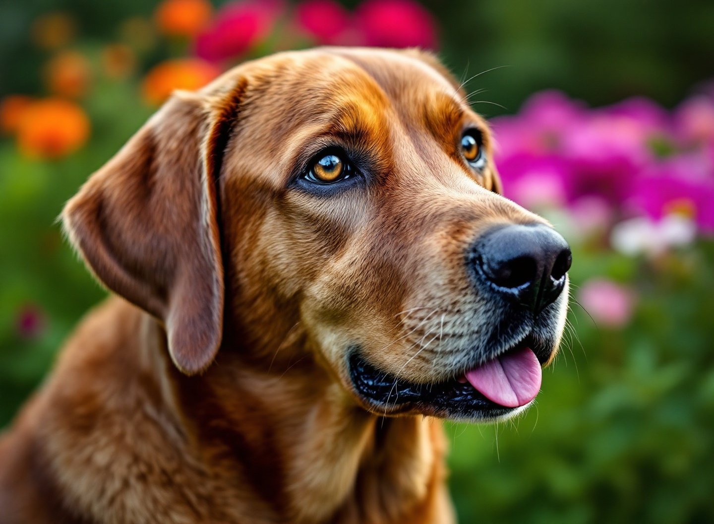 Saúde do pet refletida em olhos e pelagem brilhantes.