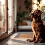 Cachorro à espera do dono, expressão de expectativa