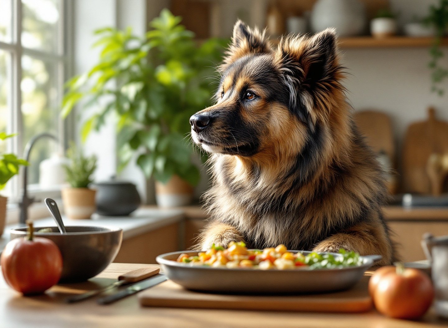 Os Sinais que Mostram que Você Pode Estar Cuidando Mal do Seu Pet 2 Cachorro olhando para tigela de comida vazia, representando a importância de alimentação correta.