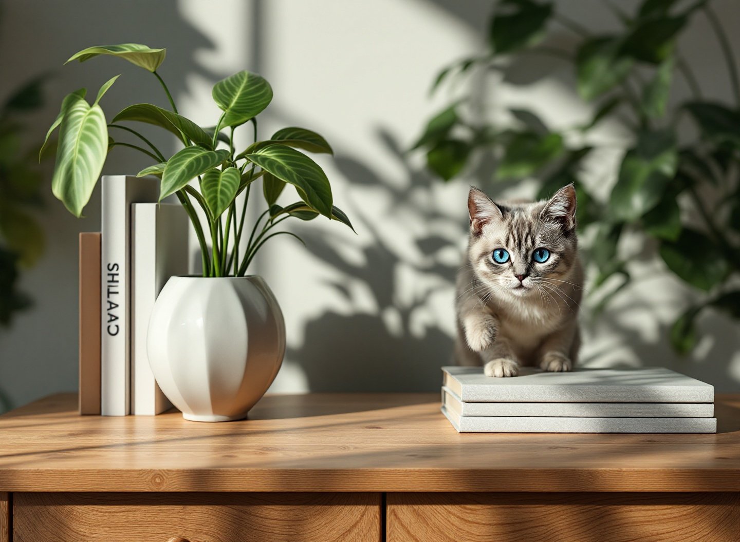 Gato siamês espreitando, demonstrando comportamento felino e psicologia animal