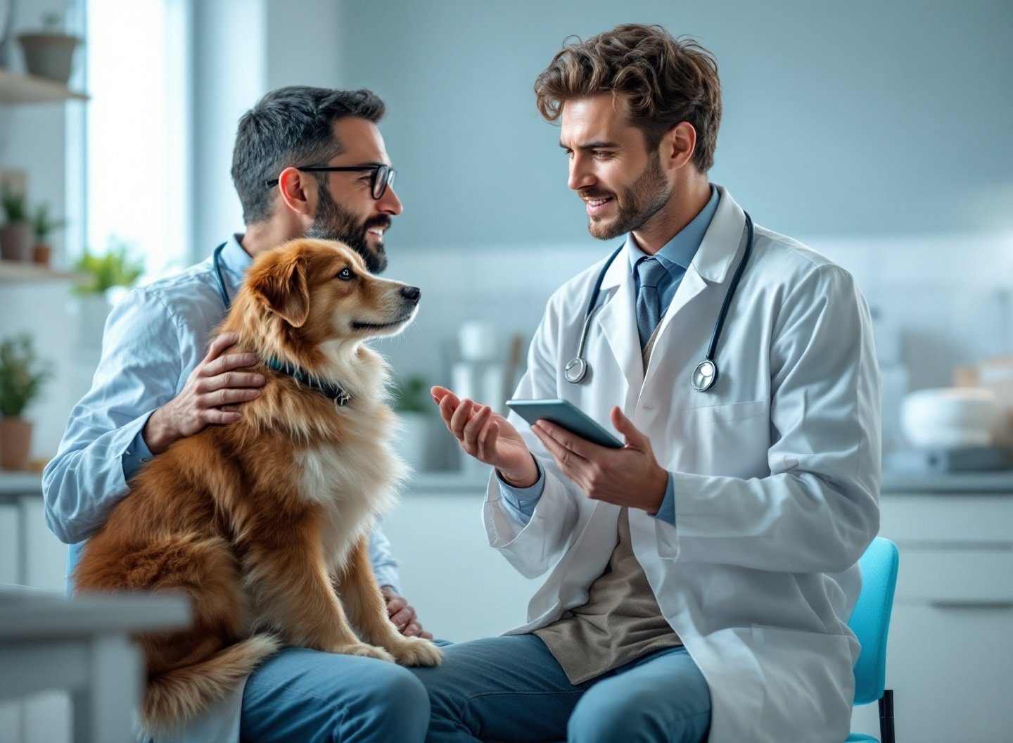 Consulta veterinária sobre sinais de dor em pets.