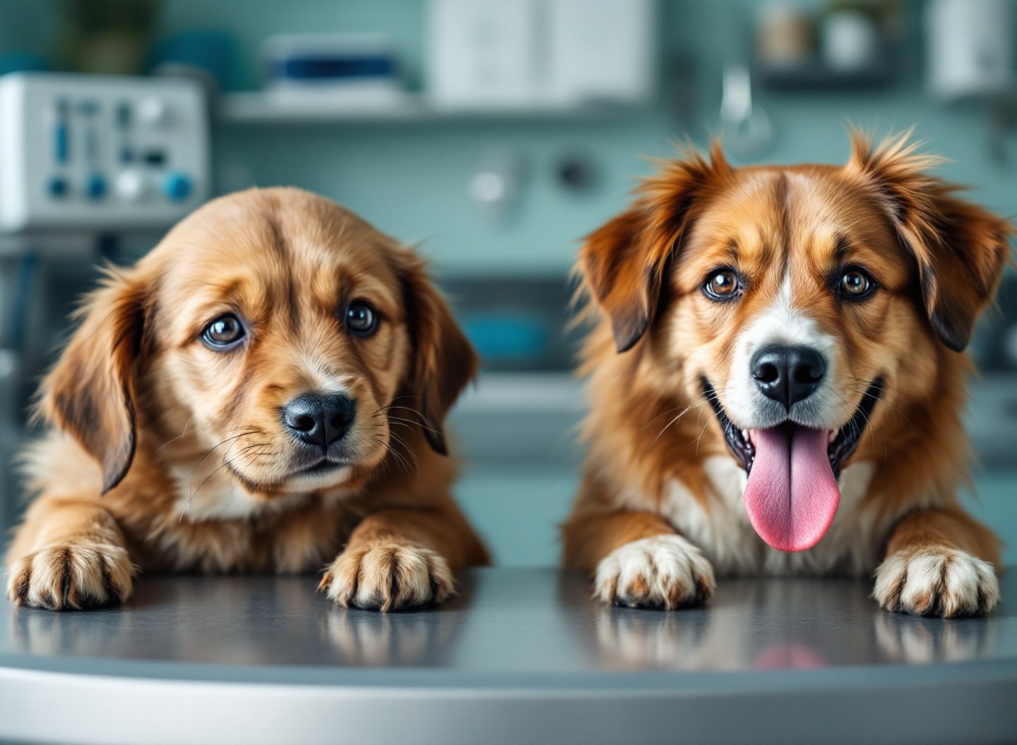 Comparação entre cão saudável e cão apático