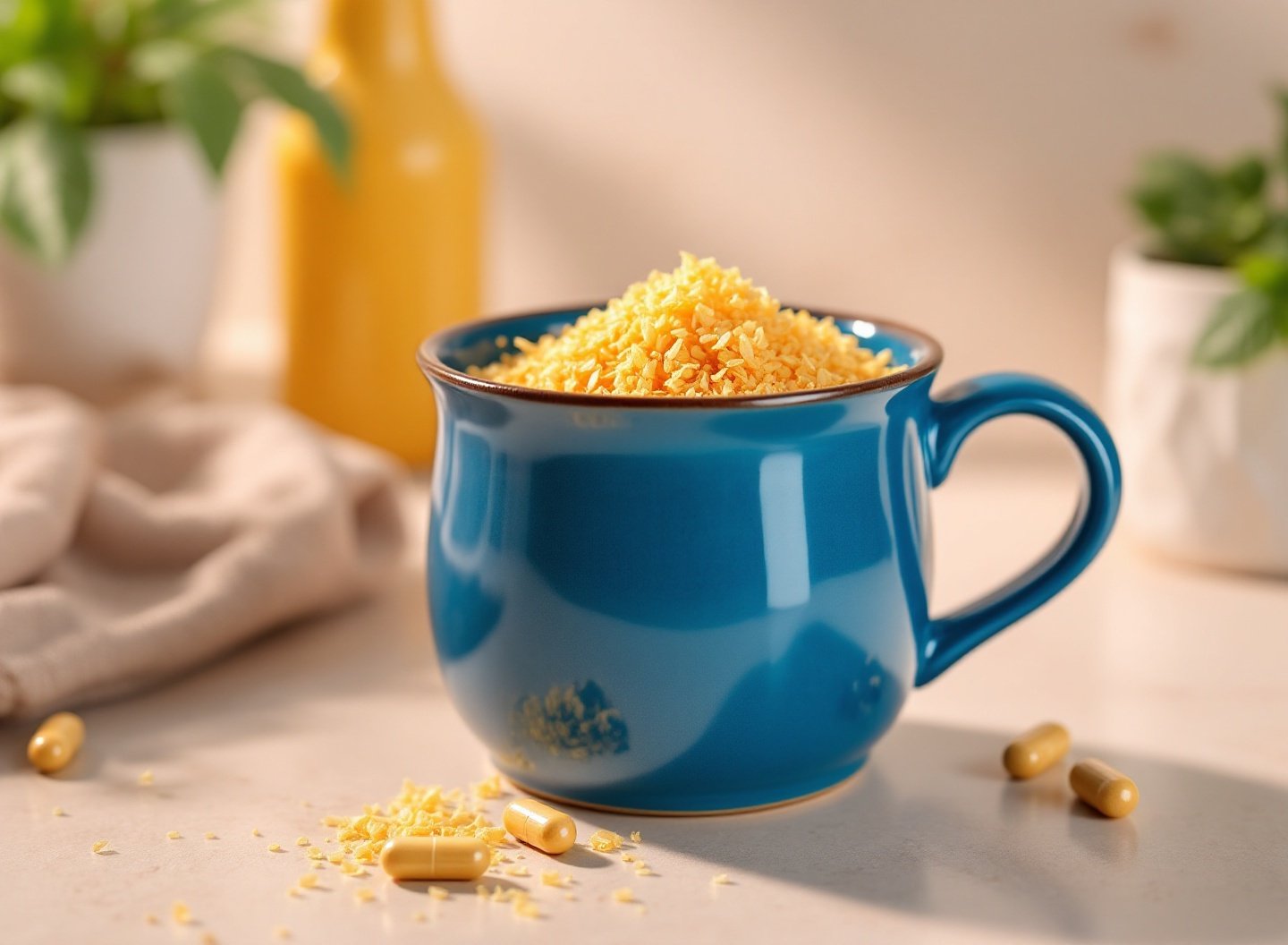 Tigela com ração Super Premium e suplemento de ômega-3, destacando a qualidade nutricional