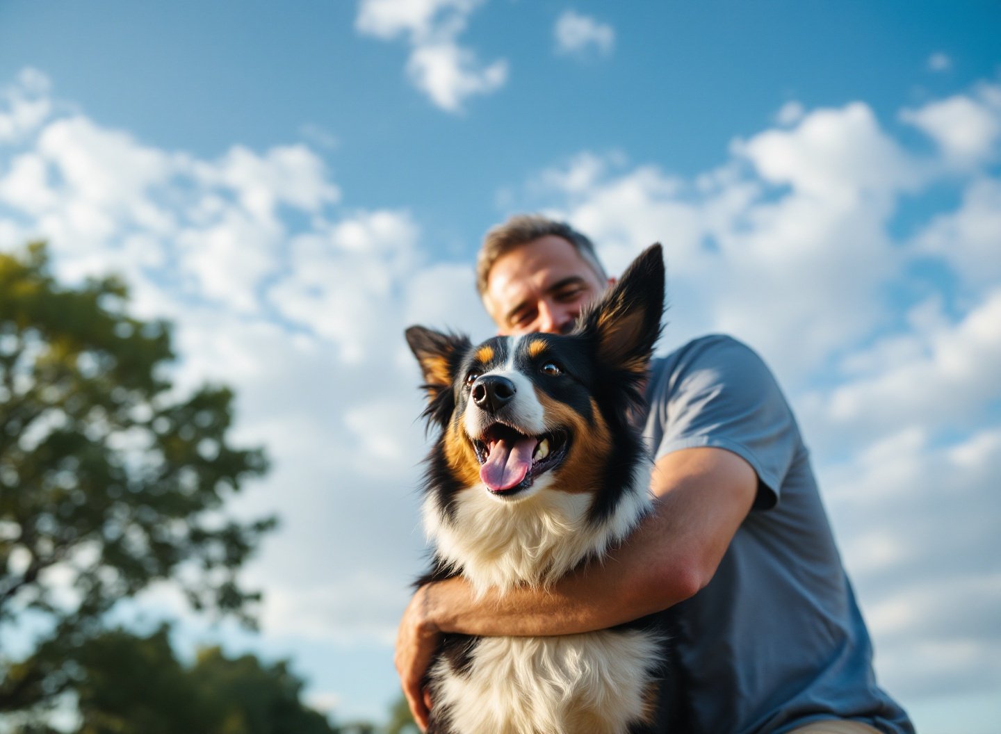 Antes de Levar um Cachorro para Casa: o Guia Definitivo que Todo Futuro Dono Precisa Ler 4 homem passeando com cachorro em parque durante Golden Hour