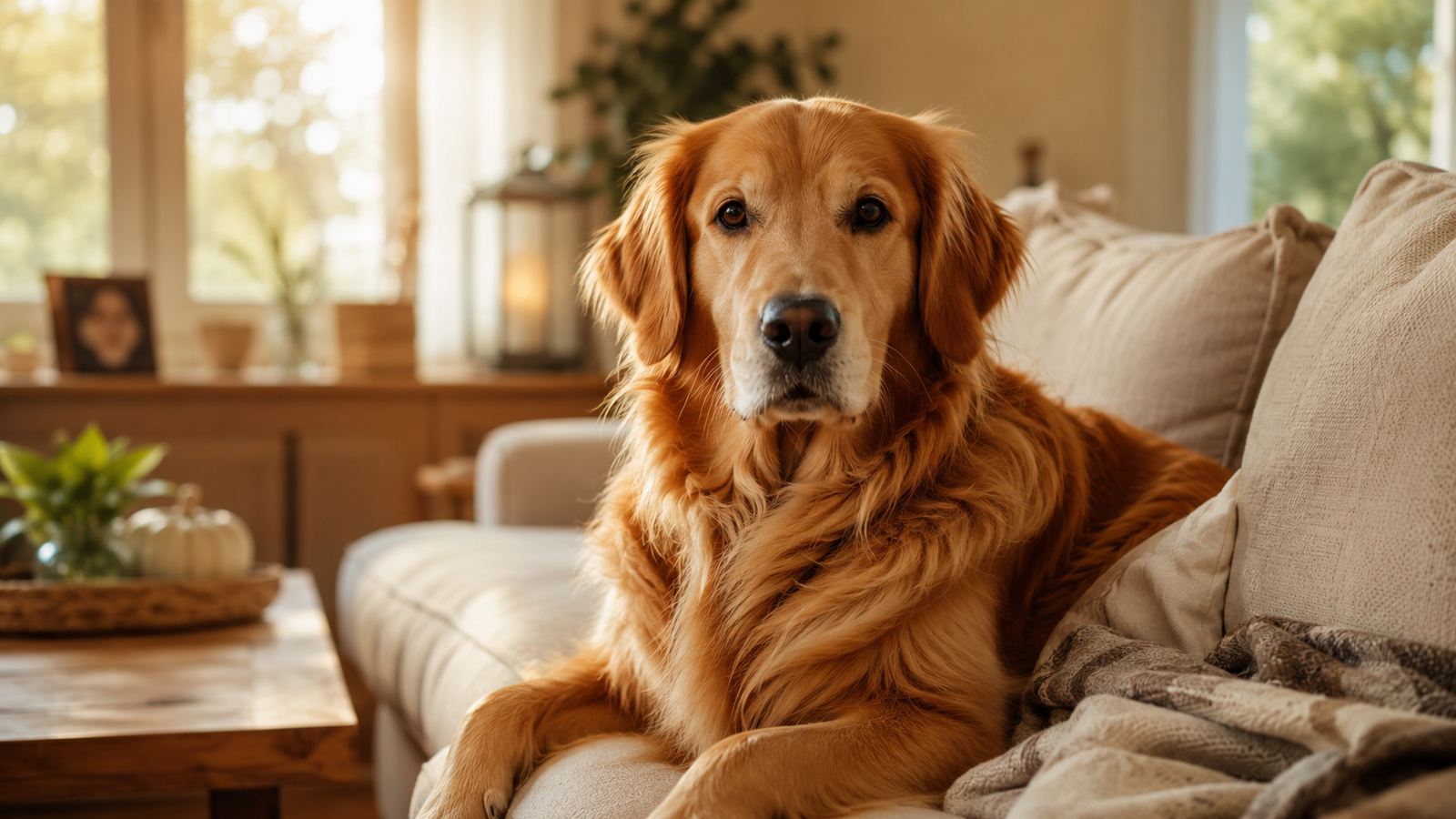 cachorro bem cuidado em casa confortável com pelagem brilhante