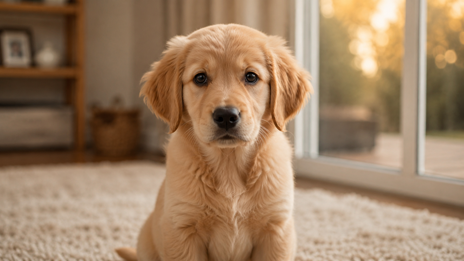 cachorro filhote sozinho esperando tutor voltar para casa
