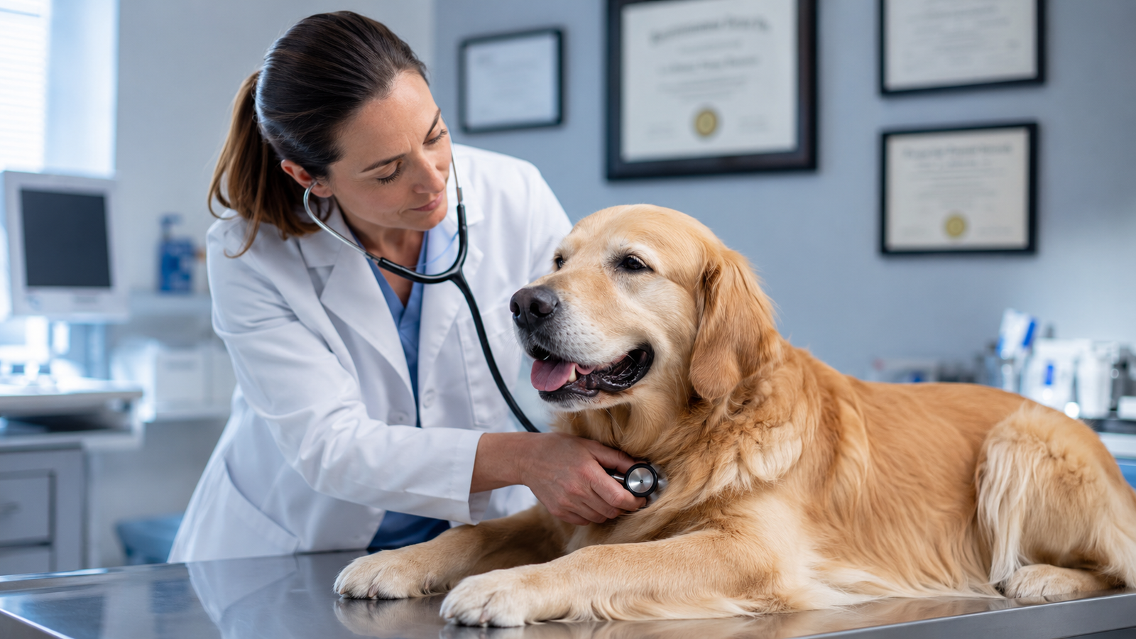 consulta veterinária profissional e acompanhamento de saúde canina