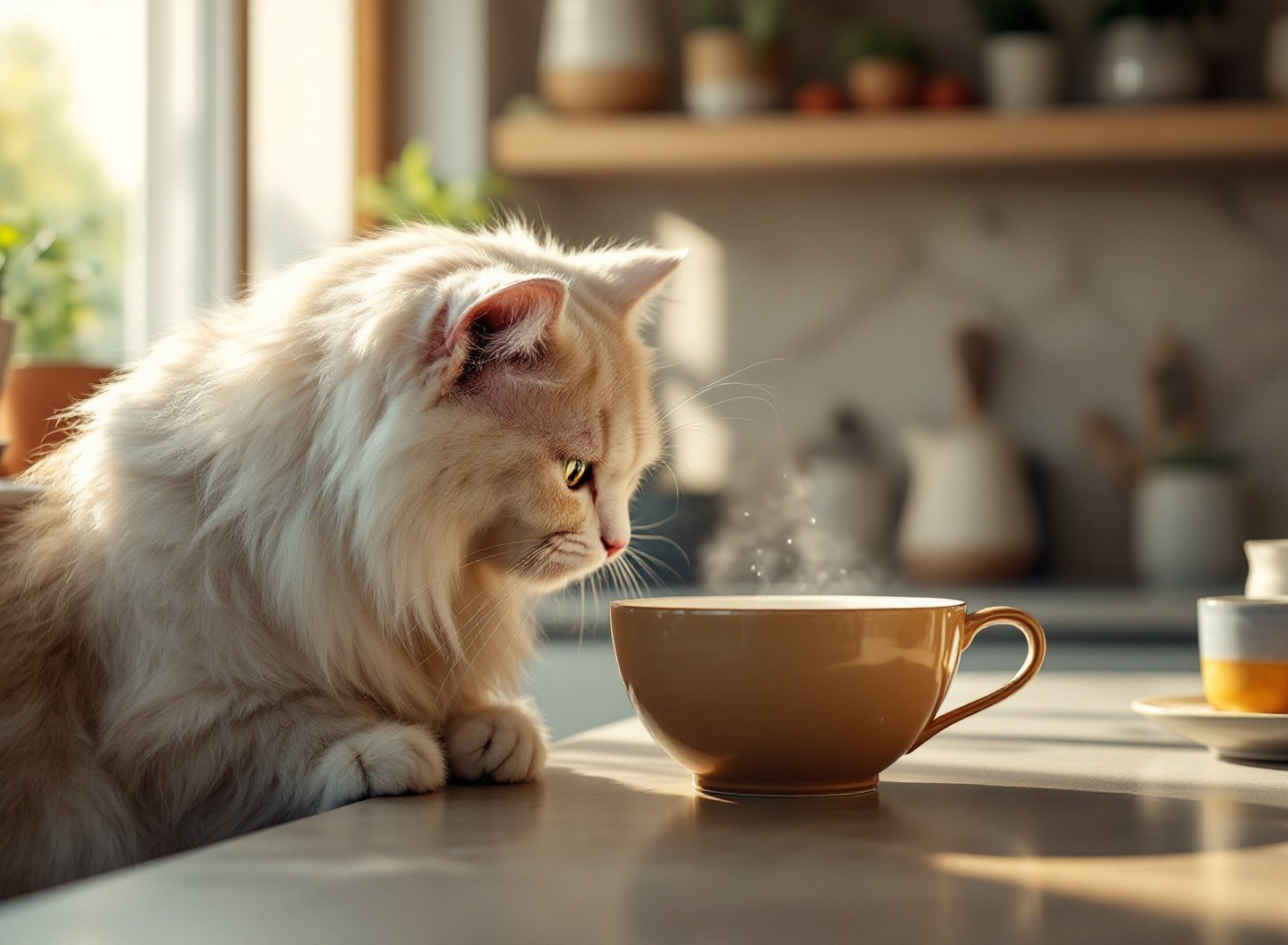 Você está alimentando seu pet corretamente? Descubra agora! 4 Gato bebendo água em ambiente doméstico
