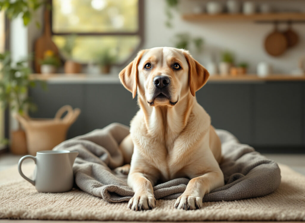 Por que Dar Leite ao Seu Cachorro Pode Virar um Problema Digestivo (e Alternativas que Funcionam) 1 filhote saudável em ambiente aconchegante com água fresca como alternativa segura ao leite