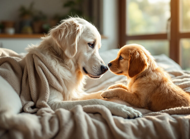 tutora observando filhote coçando barriga sinais de vermes em cães