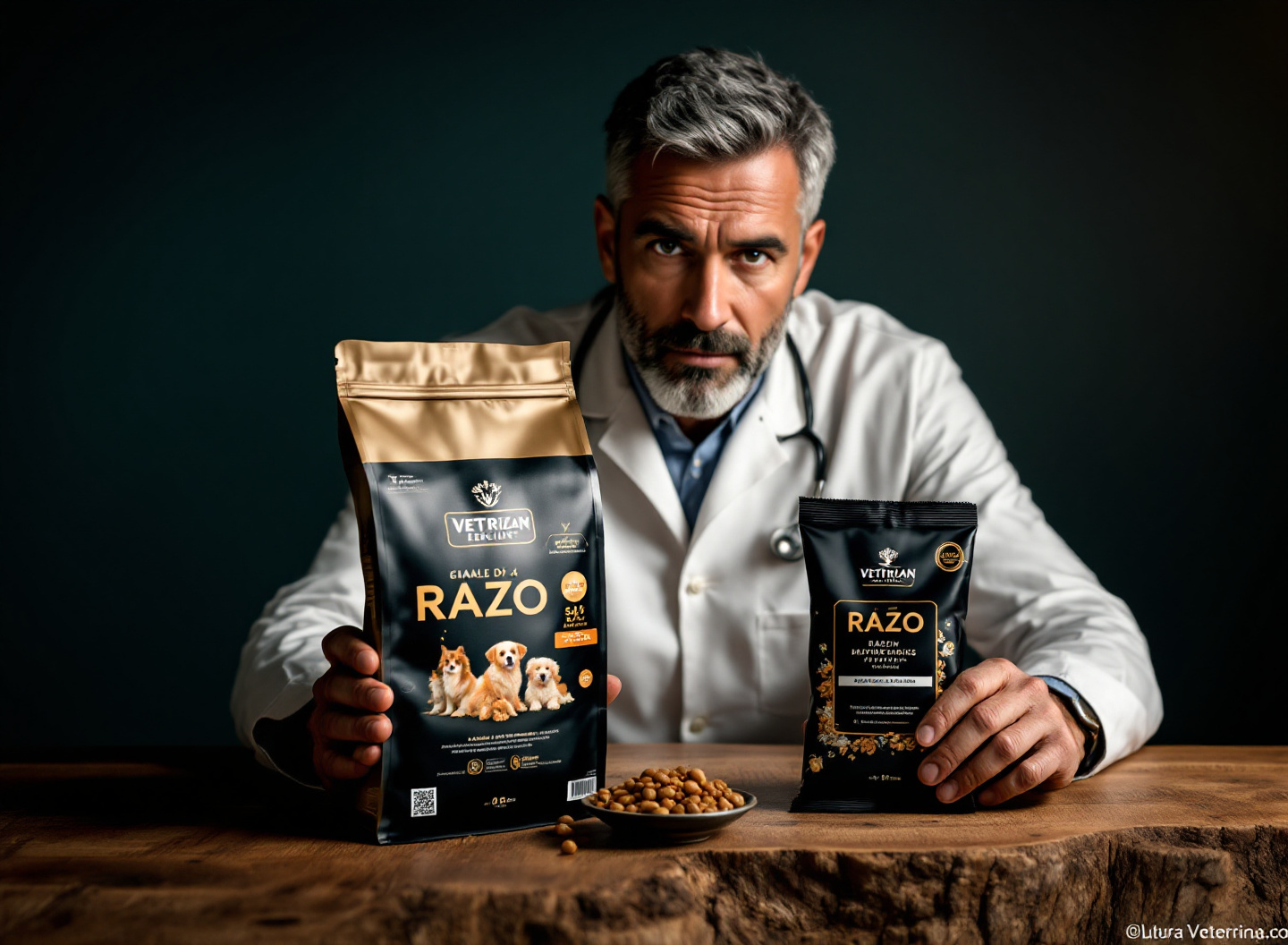 Por que veterinários estão recomendando rações econômicas que rivalizavam com marcas premium 3 comparação visual de saco de ração golden econômica versus ração premium com veterinário analisando nutrientes