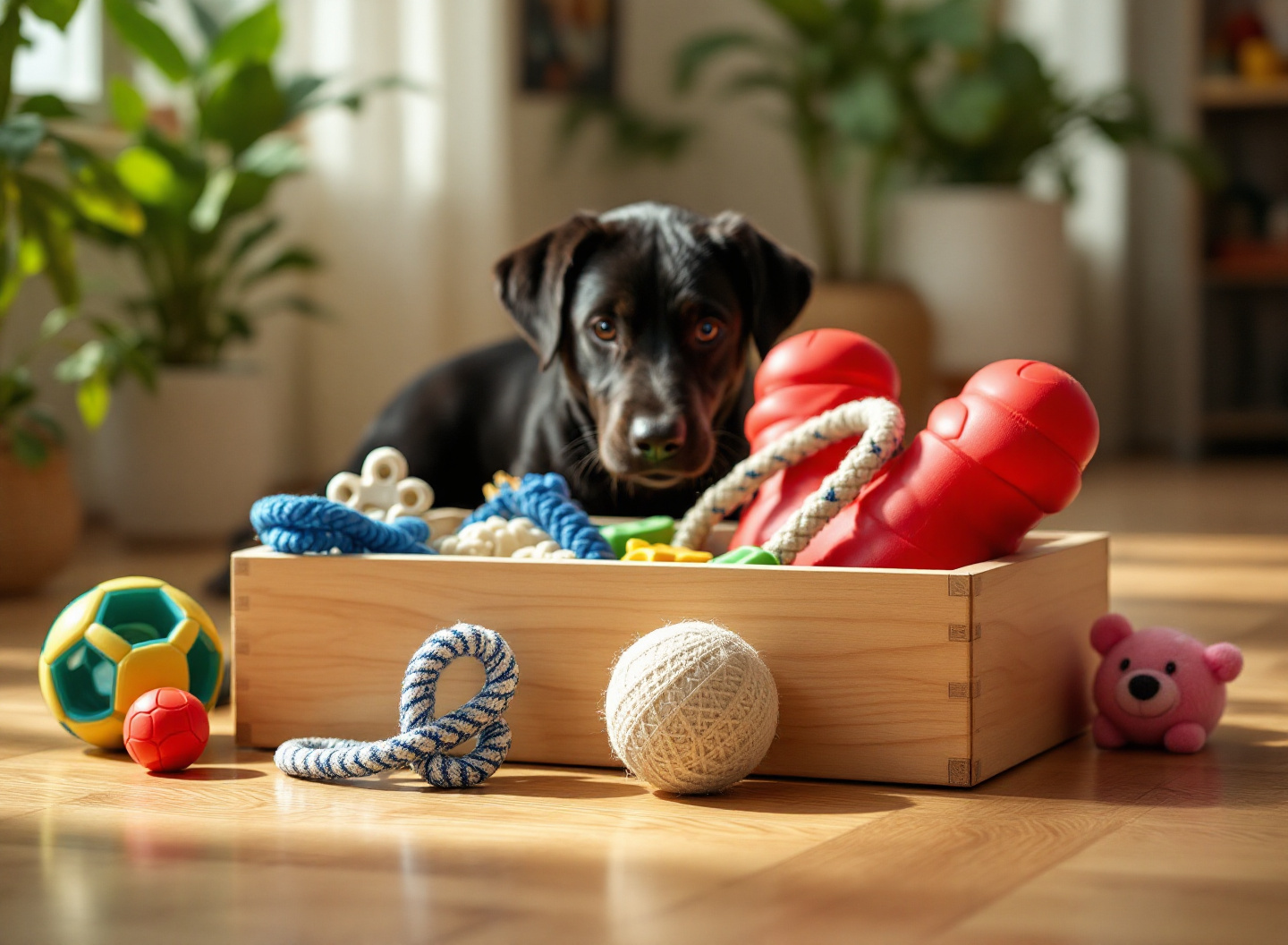 Brinquedos para cachorro: qual tipo reduz ansiedade e mantém o pet entretido por horas 3 variedade de brinquedos interativos para filhote em cesta de palha