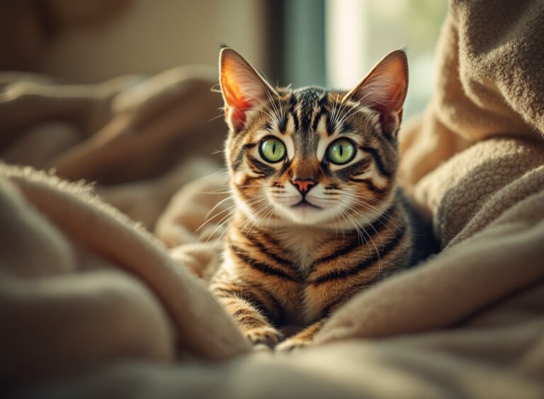 gato cinzento relaxado dentro de transportadora bem preparada com conforto