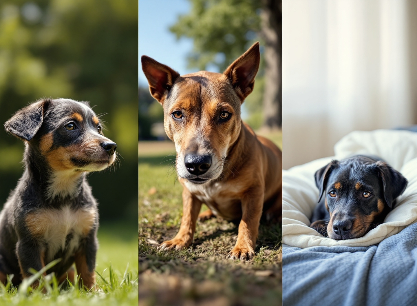 Seu Pet Envelhece Rápido? Descubra Como a Alimentação Correta Pode Adicionar Anos de Vida 4 progressão visual de cachorro ao longo de 12 anos mostrando envelhecimento saudável com nutrição adequada, da juventude até idade avançada com vitalidade