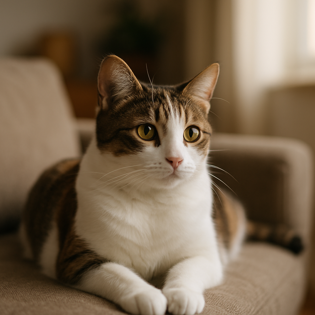 Desvendando o cio das gatas: tudo sobre o período fértil 2 Gata doméstica relaxando durante o cio