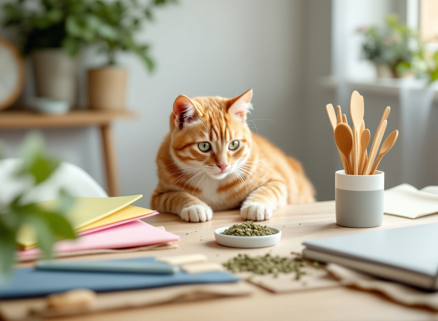 Pare de gastar em brinquedos caros: como fazer 5 brinquedos caseiros que deixam gatos viciados em 10 minutos 3 materiais seguros para fazer brinquedos caseiros para gatos organizados em mesa clara com catnip e barbante