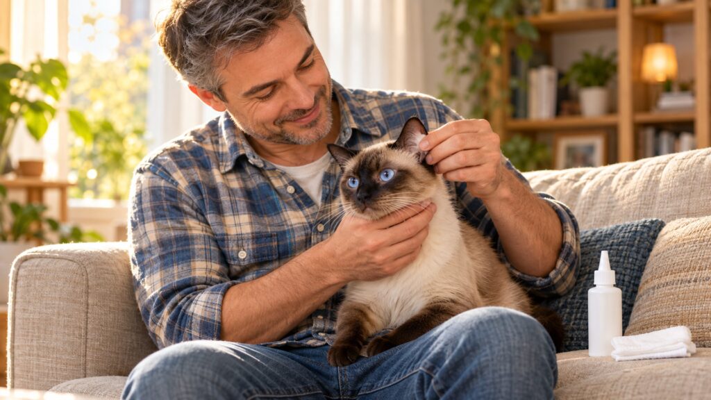 Cera, Sujeira ou Ácaro? Como Identificar e Limpar a Orelha do Gato Antes que Vire Problema 1 Limpar orelha de gato - Cera, Sujeira ou Ácaro? Como Identificar e Limpar a Orelha do Gato Antes que Vire Problema