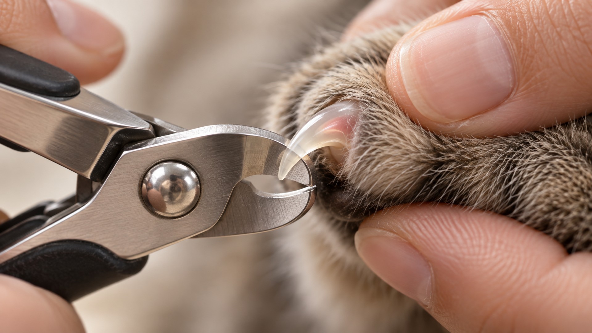Técnica de corte de unha de gato para não sangrar